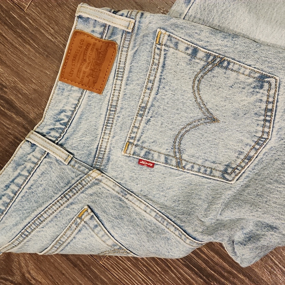 ❤️ LEVI'S PREMIUM WEDGIE ICON FIT HIGH RISE TAPERED ANKLE JEANS, 2 (26) - Picture 14 of 16
